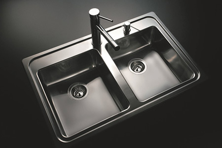 Pileta de cocina doble Johnson Quadra Q084 A